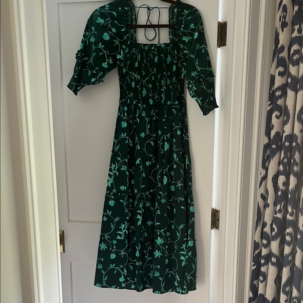 Hill House Women’s Midi Dress in Forest Green - nesli dress